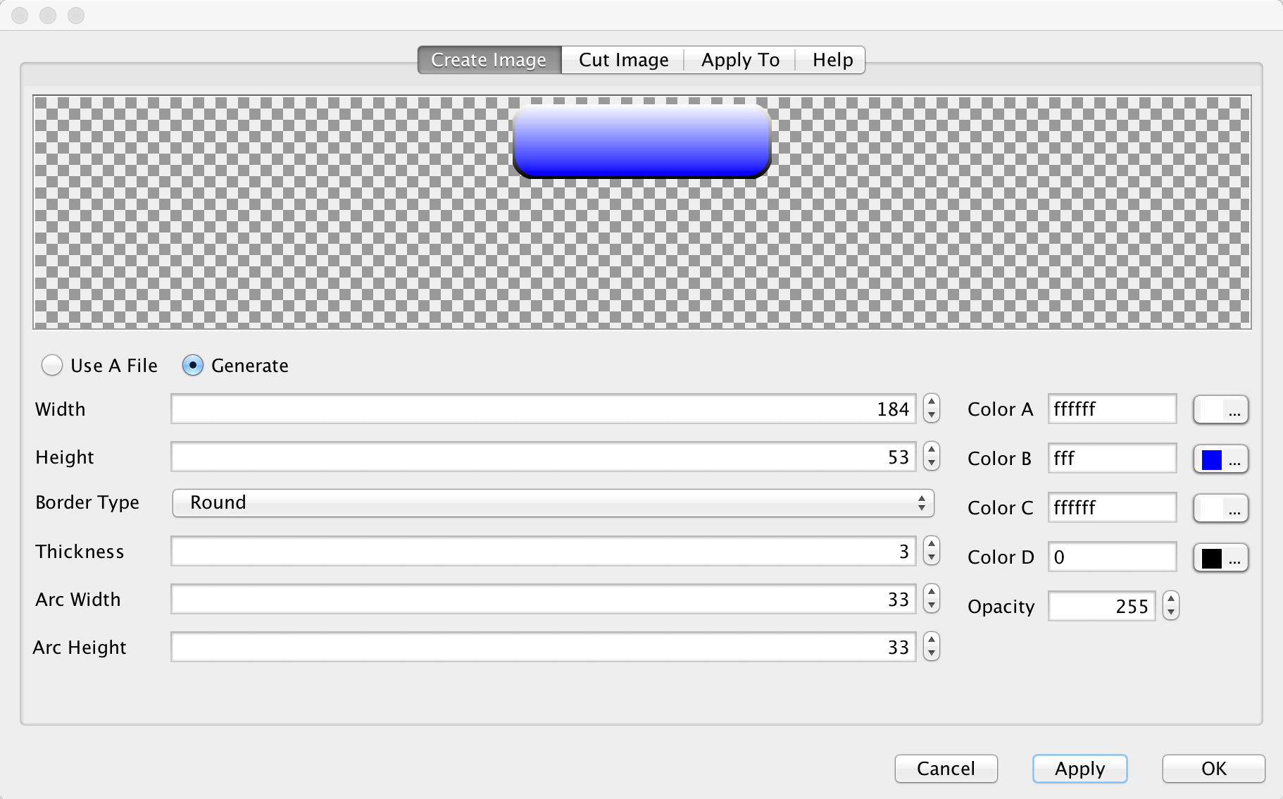 Stage 1: create or pick an image from an existing PNG file that you will convert to a 9-piece image